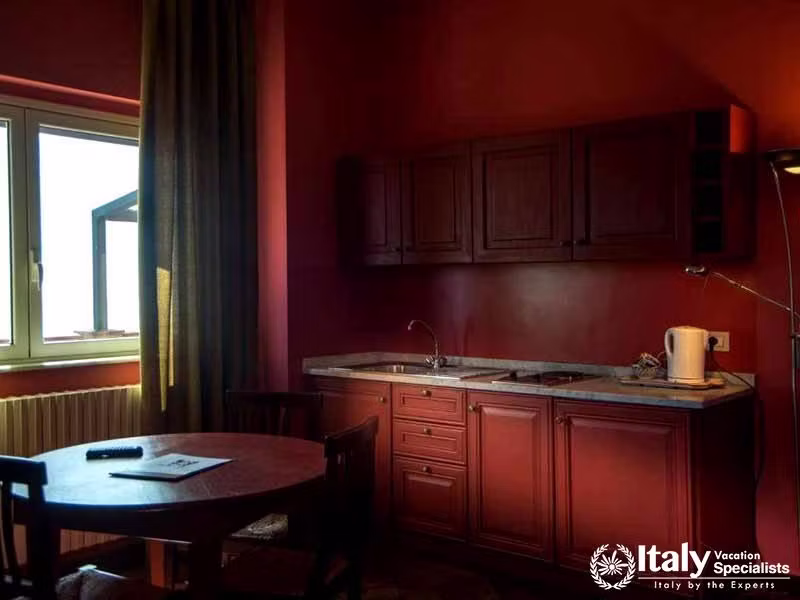Warm Ambiance: Dining and Living Area at Agriturismo Tenuta San Michele