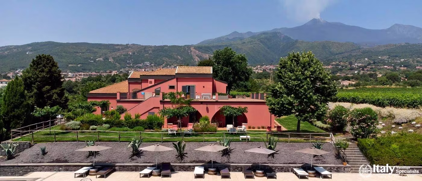 Etna's Embrace With The Majestic San Michele Estate with Vineyard Views