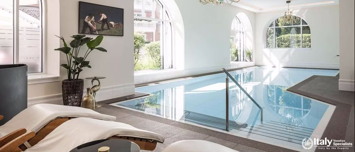 Stunning swimming pool at Classic Hotel Stetteneck in Italy 