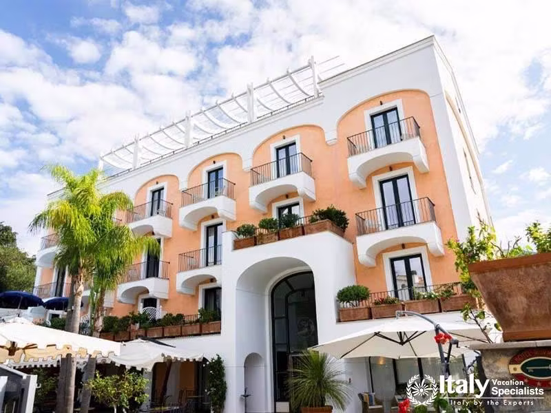 Picturesque Facade of Hotel Murmann in Marateas Heart
