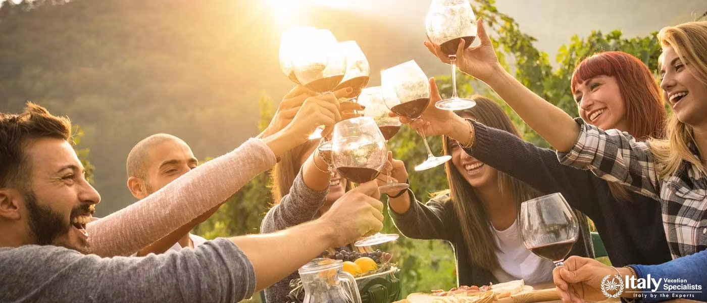 Celebrate with friends and enjoy the vibrant atmosphere of a wine tasting at Vino Nobile.