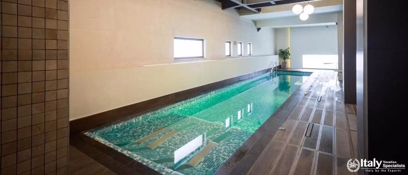 Stunning indoor pool at 1926 Le Soleil Hotel & Spa.