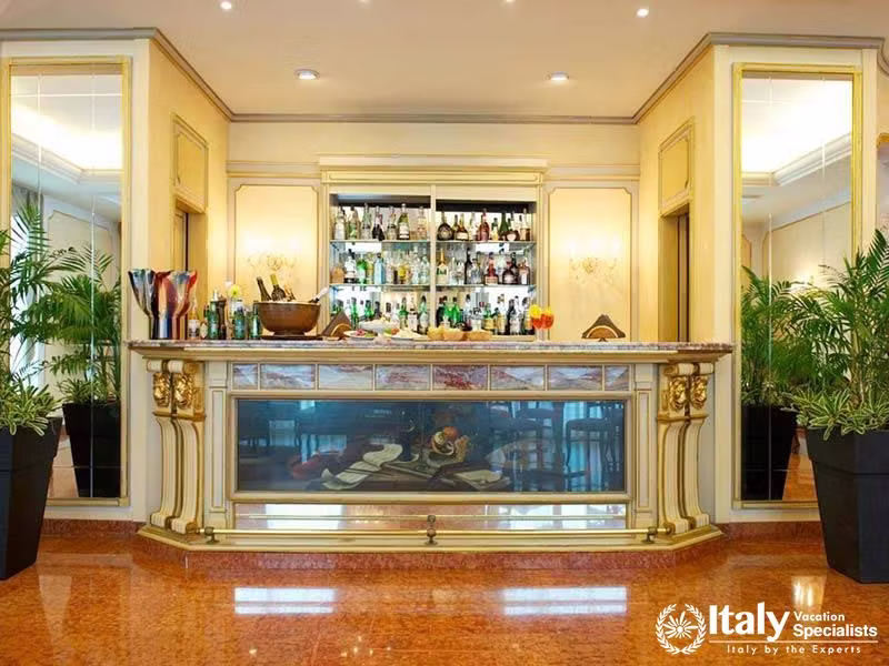 Elegant Hotel Bar at Mercure Parma Centro Stendhal in Parma, Italy