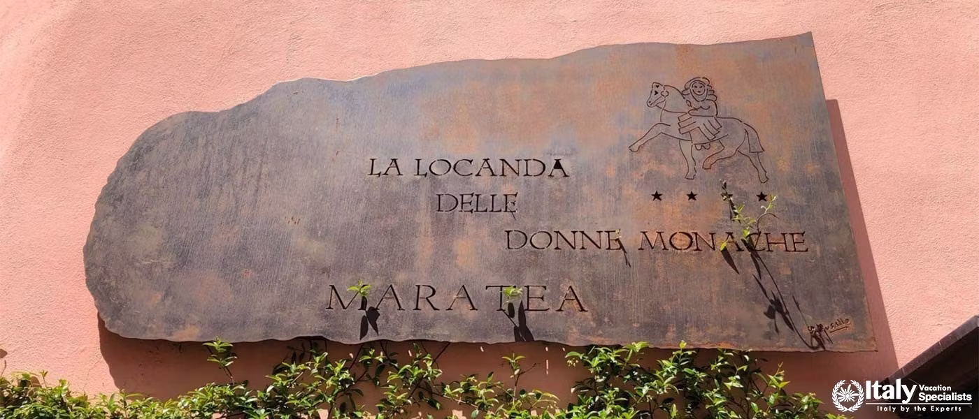 La Locanda delle Donne Monache Signage in Maratea