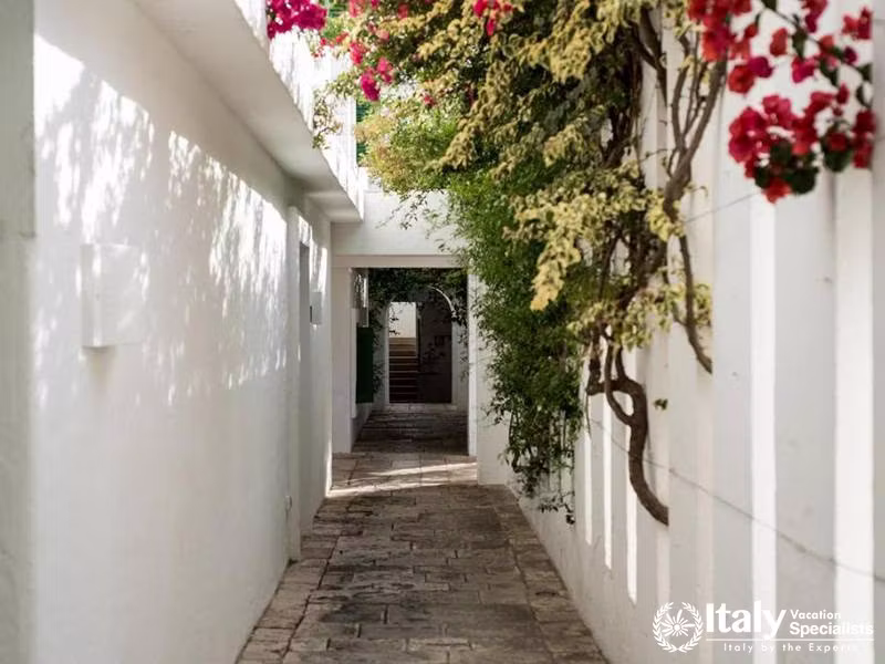 Charming Walkway at Masseria Il Melograno in Monopoli, Italy
