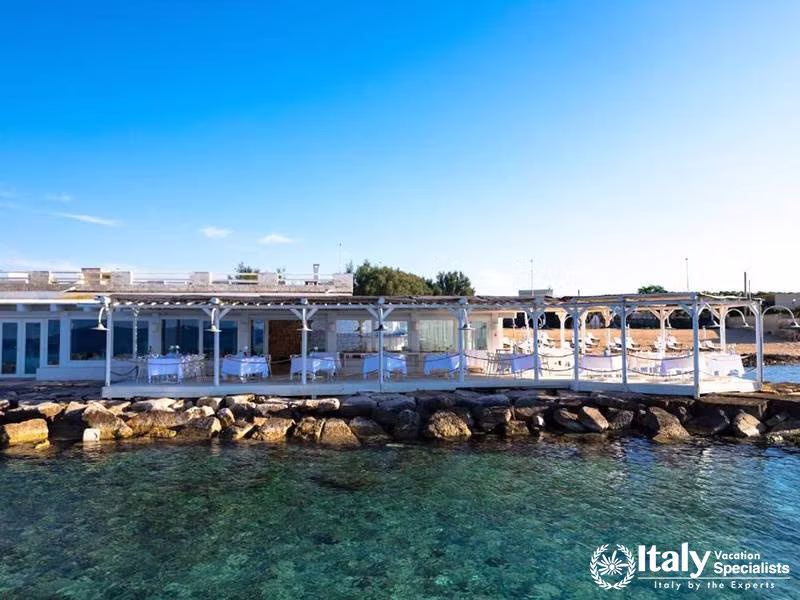 Relaxing Dining by the Beachfront from Hotel Lungarno in Florence, Italy