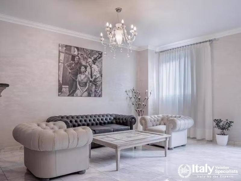Luxurious Living Room at Hotel Colomba D'Oro in Tropea, Italy