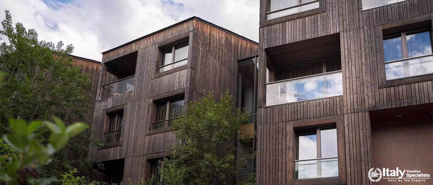 Wooden Exterior and Nature Integration in Eden Hotel