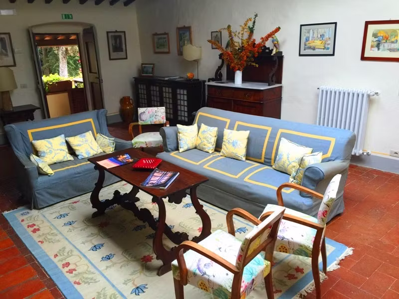 Inside the Living quarters of the Villa Barone, Panzano in Chianti 