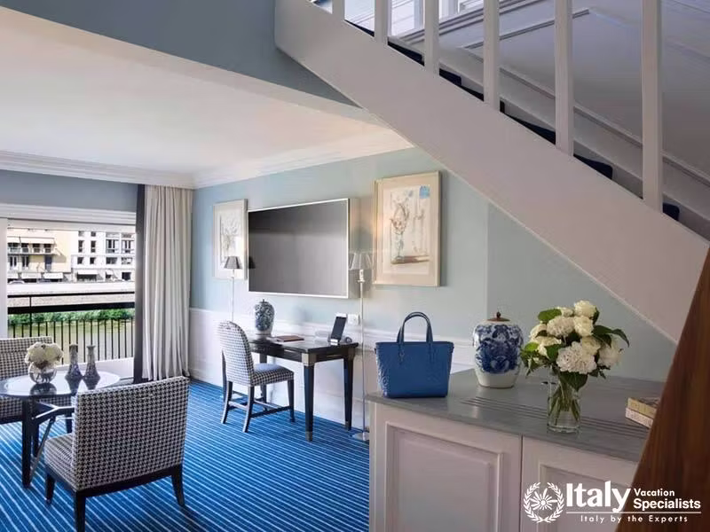 Modern Duplex Suite at Hotel Lungarno in Florence, Italy