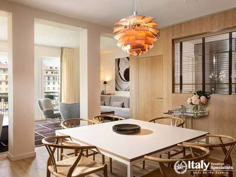 Chic Dining Area at Hotel Lungarno in Florence, Italy
