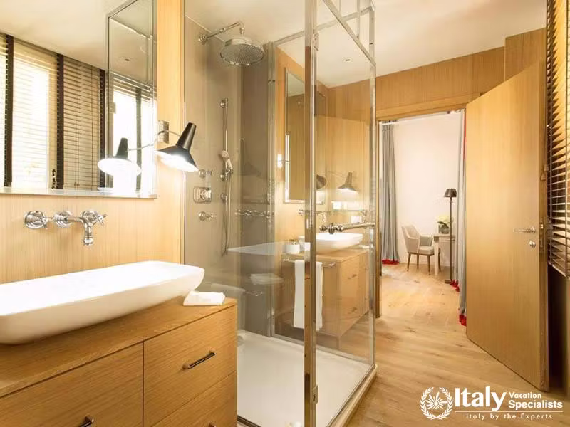 Modern Bathroom Amenities at Hotel Lungarno in Florence, Italy