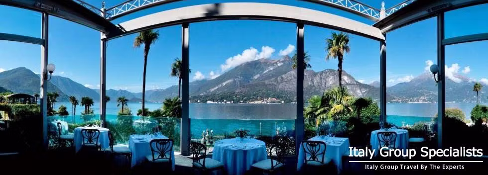 Overlooking Lake Como, at Bellagio, Villa Serbelloni, Lake District Italy