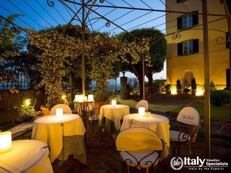 Welcoming Entrance of Hotel Villa Marsili in Cortona, Italy