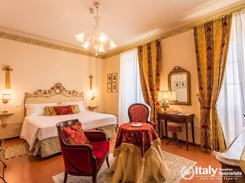 Deluxe Room Ambiance at Hotel Villa Marsili in Cortona, Italy