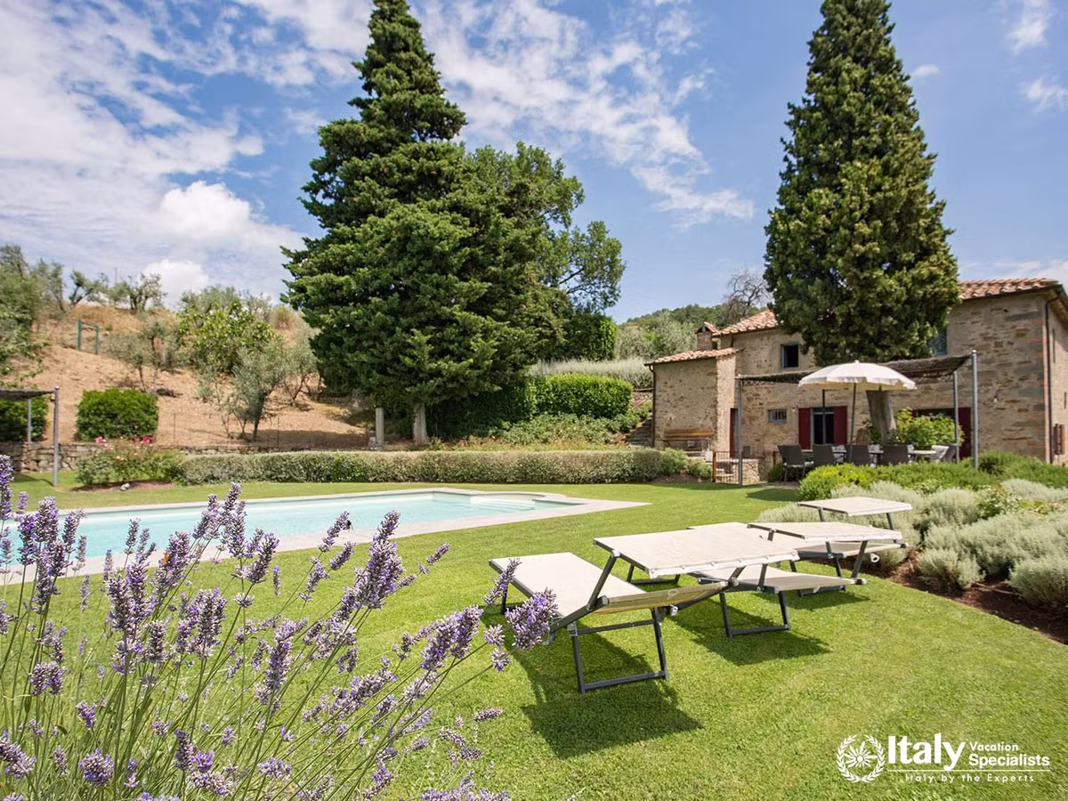 Poolside Relaxation in the Gardens of Villa San Martino