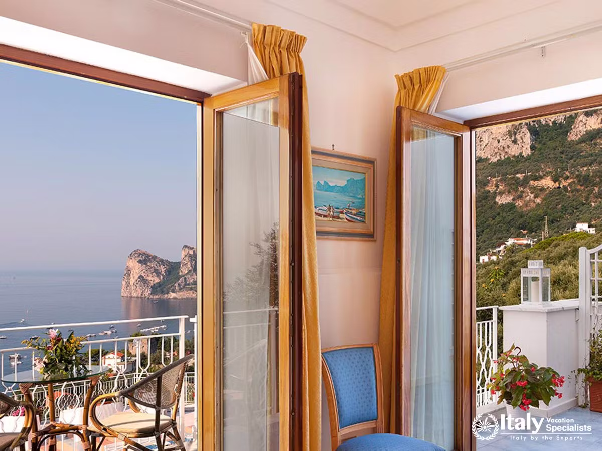 A Private Balcony Framing the Amalfi Coast
