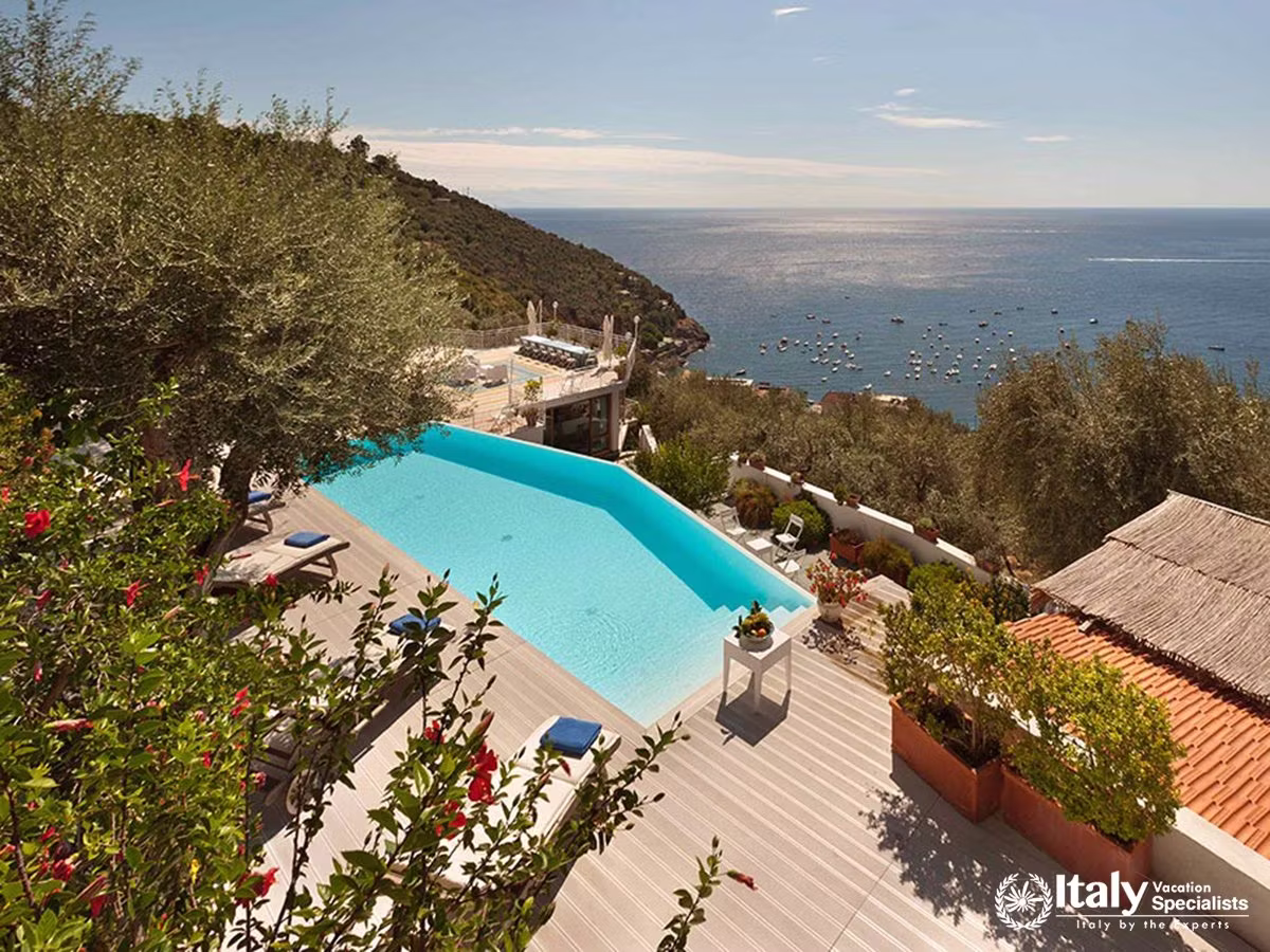 Poolside Serenity Among Nerano’s Olive Groves