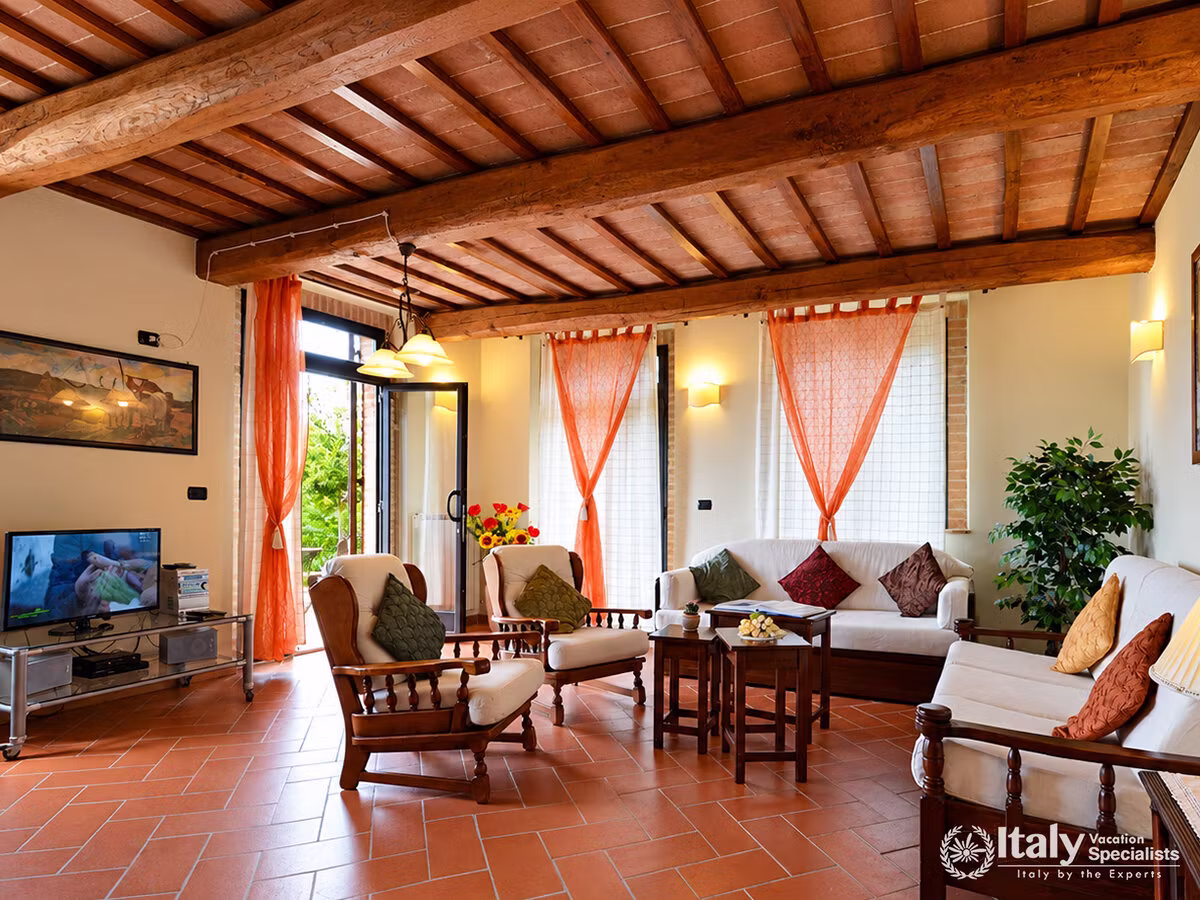 Living Room with Beautiful Sunrays Coming