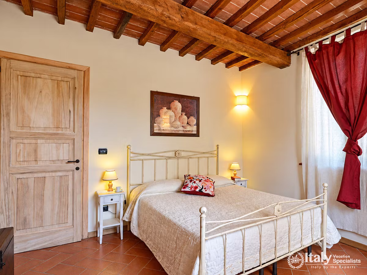 Rustic Double Bedroom with Exposed Wooden Beams |