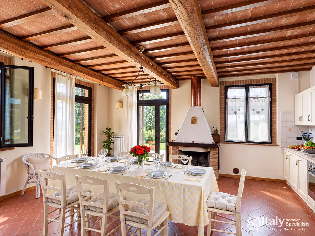 Country Kitchen and Spacious Dining Area