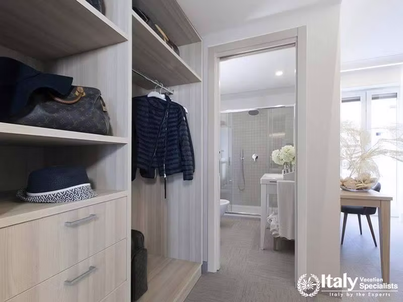 Walk-In Closet with Elegant Design at Duomo Delight in Sorrento, Italy