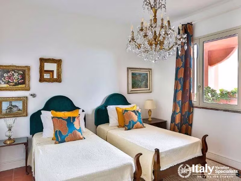 Classical Charm in Villa Sontuosos Twin Bedroom in Taormina