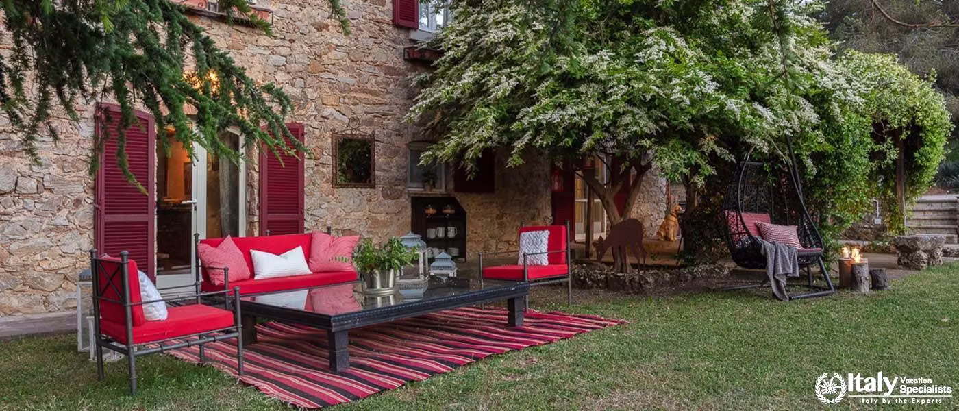 Stunning garden view from Villa in Maremma 
