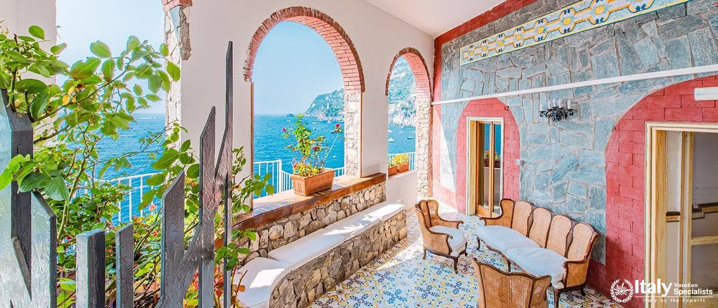 Wonderful view from Villa Bellissima Vista Mare in Italy