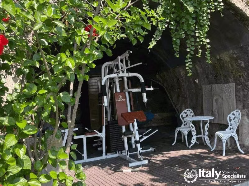 Hidden Oasis: Private Fitness Area at Villa Dei Sogni in Amalfi Coast, Italy