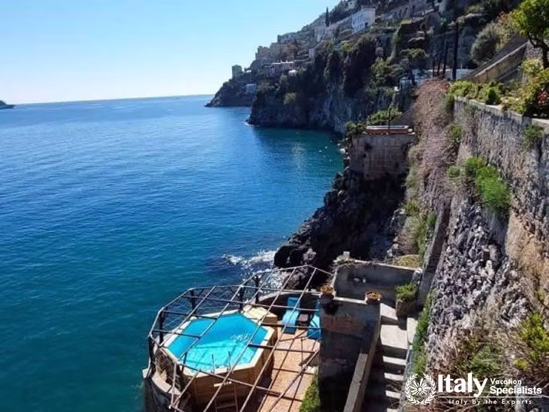 Secluded Cliffside Pool: Serene Views at Villa Dei Sogni in Amalfi Coast, Italy