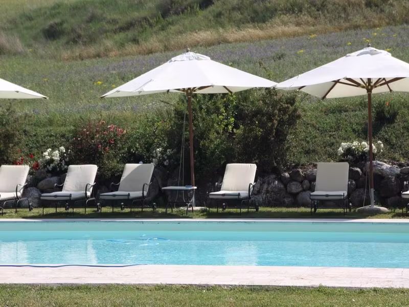 swimming pool in the countryside