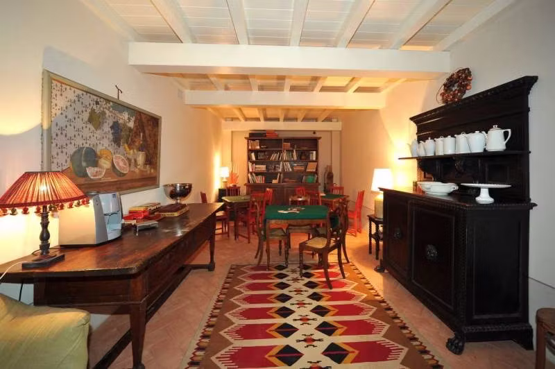 Living room in the basement