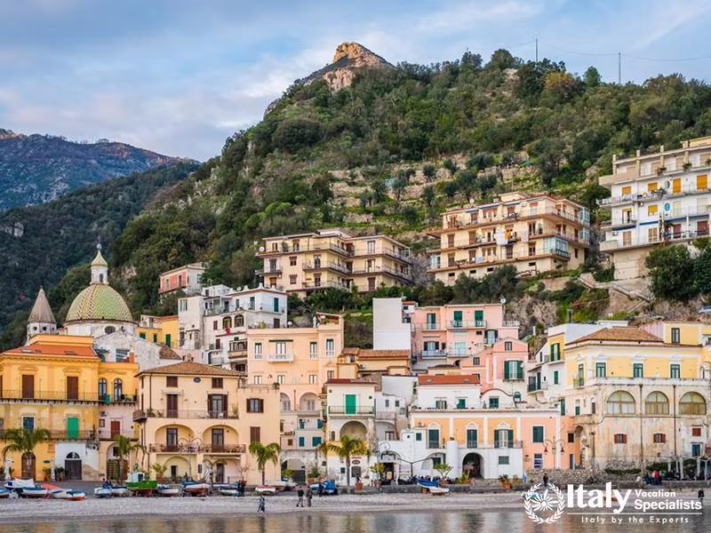 View of Cetara, on the Amalfi Coast of Italy
