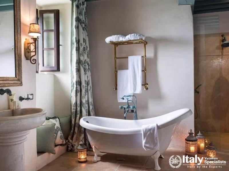 Excellent bathroom in Villa Tezio