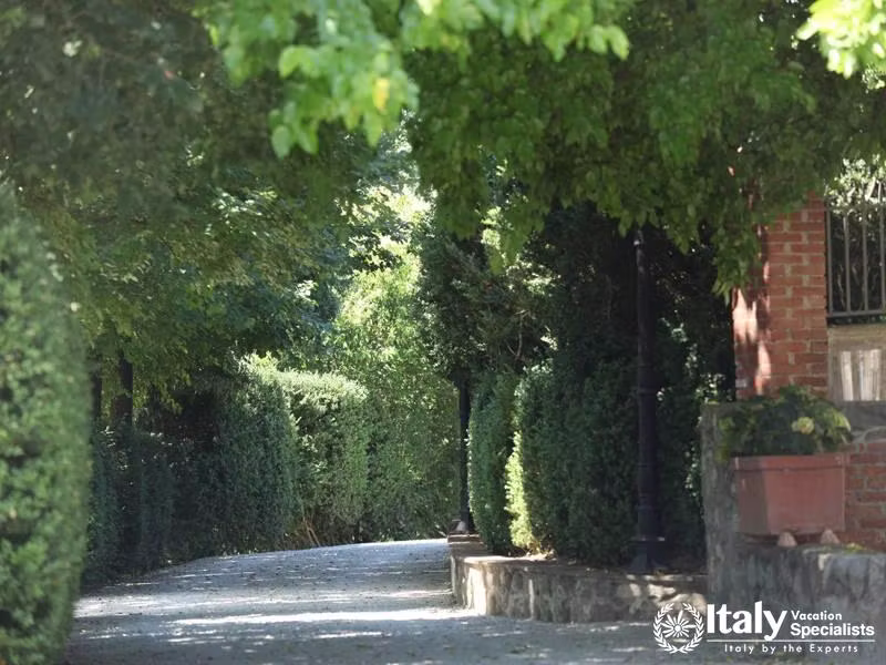 Walkway and beautiful view of Villa Pattoni