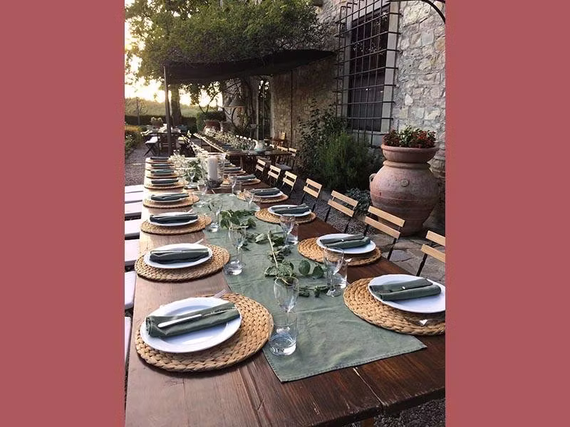Delicious food in Villa La Canonica di Cortine