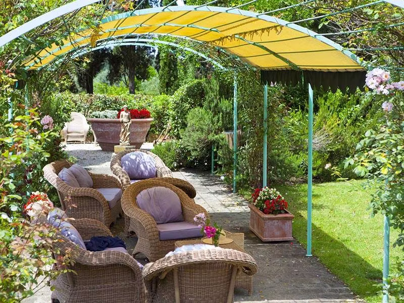 Outside sitting area in Villa La Canonica di Cortine