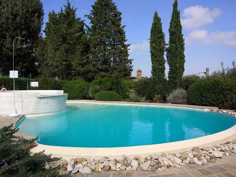 Swimming pool with beautiful environment  in Villa La Canonica di Cortine