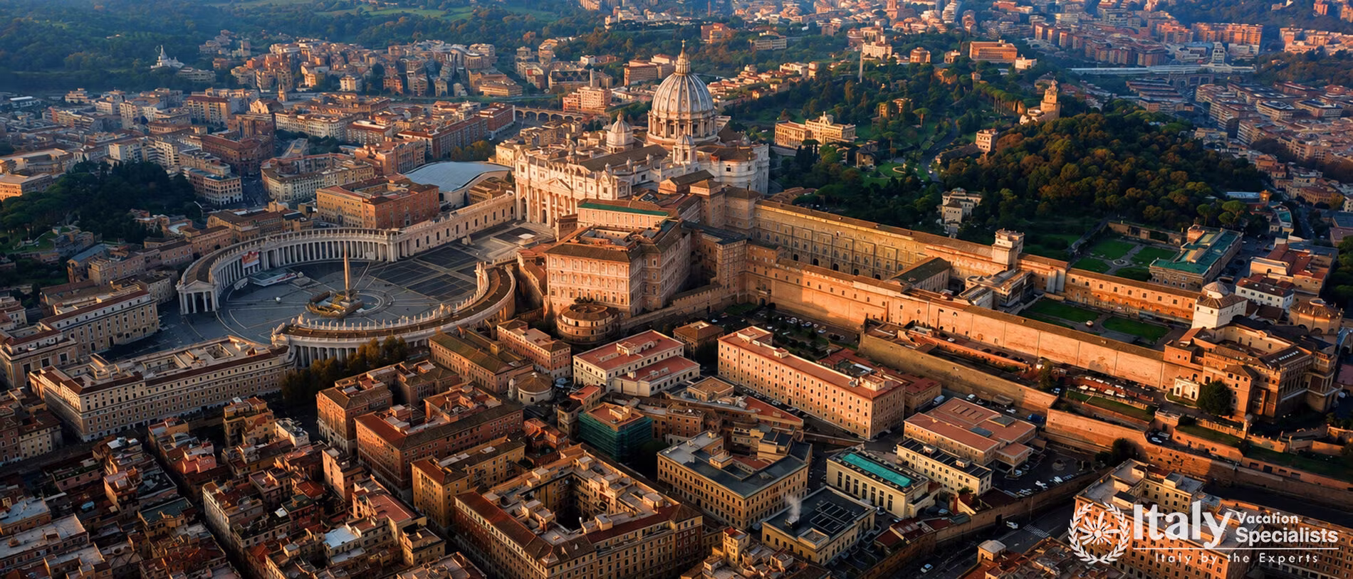 Aerial View of Vatican City and St. Peter’s Basilica