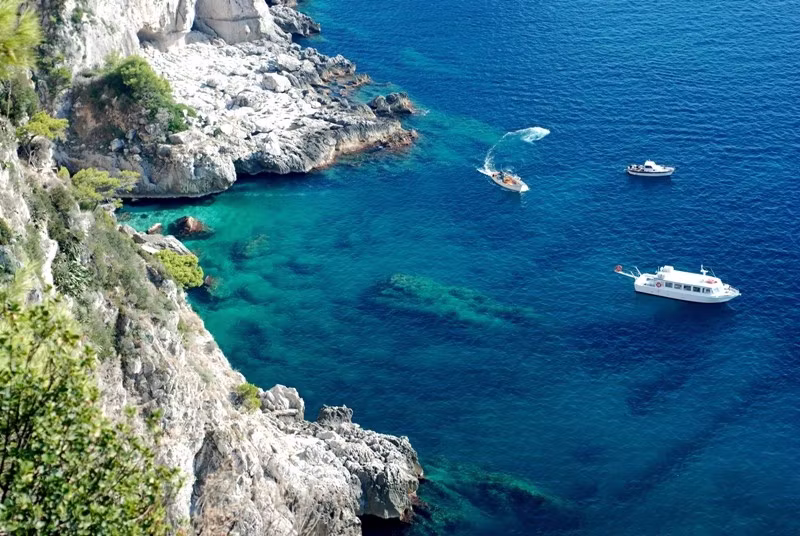 Crystal Clear Waters on Island of Capri, Italy