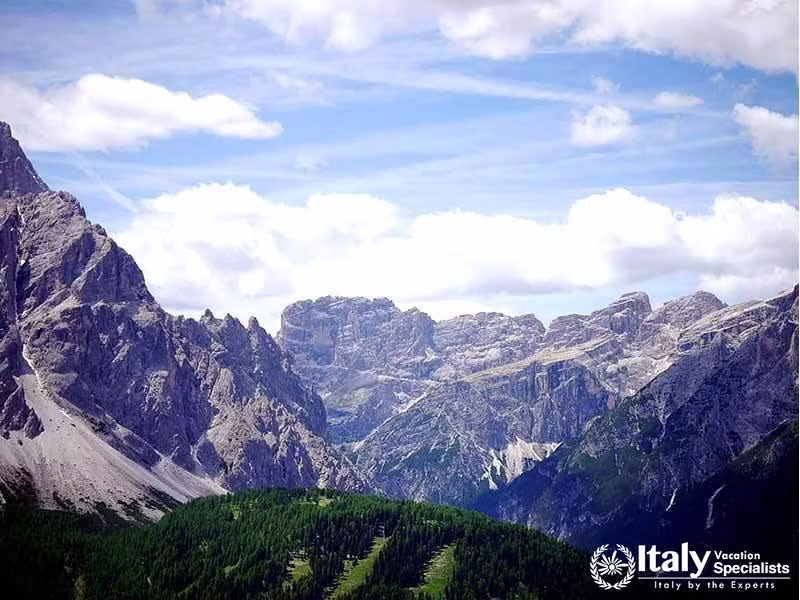 Dolomites Mountains Clouds Sky