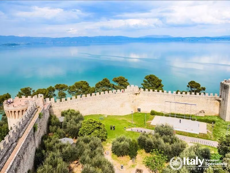 The fortress of Castiglione del Lago - A medieval castle overlooking Lake Trasimeno.