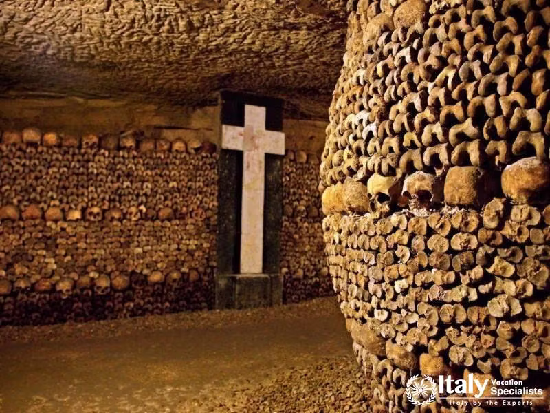 The Catacombs of Rome, a historical underground burial site with Christian significance.