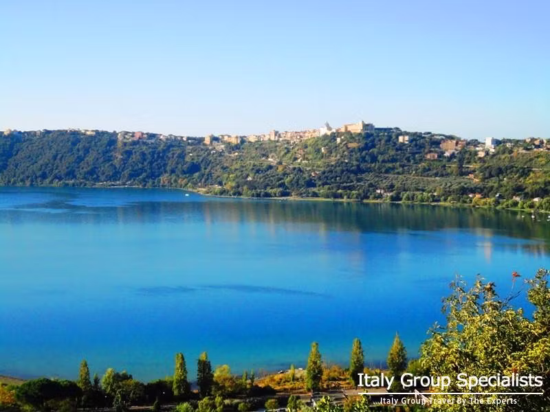 Castello Gandolfo from Lake Albano 