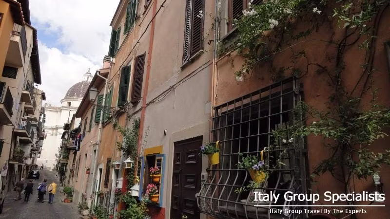 Town of Castello Gandolfo in the Castelli area surrounding Rome Italy - Photo by Jesse Andrews 