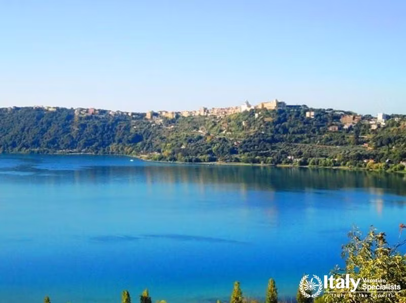 Castello Gandolfo from Lake Albano