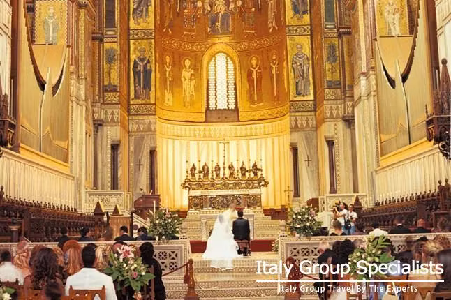 Inside Monreale Cathedral, an ornate wonder that dates back to the 12th century