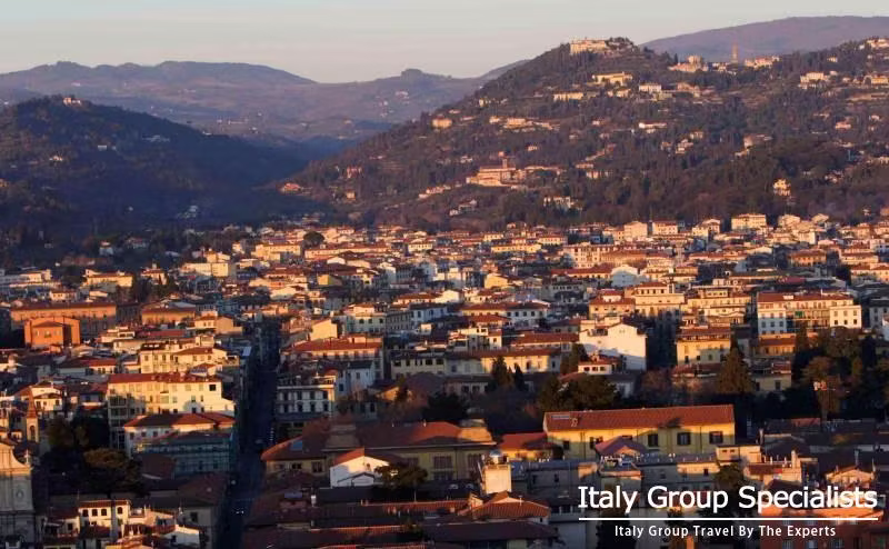 The Red Roofs of Florence, Italy towards Fiesole - Photo by Jesse Andrews