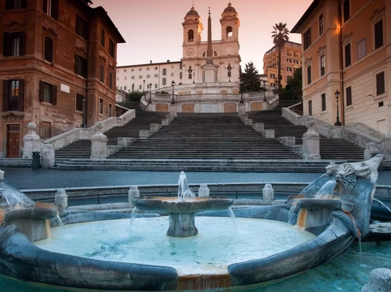 Rome, the Spanish Steps and the Barcaccia Fountain